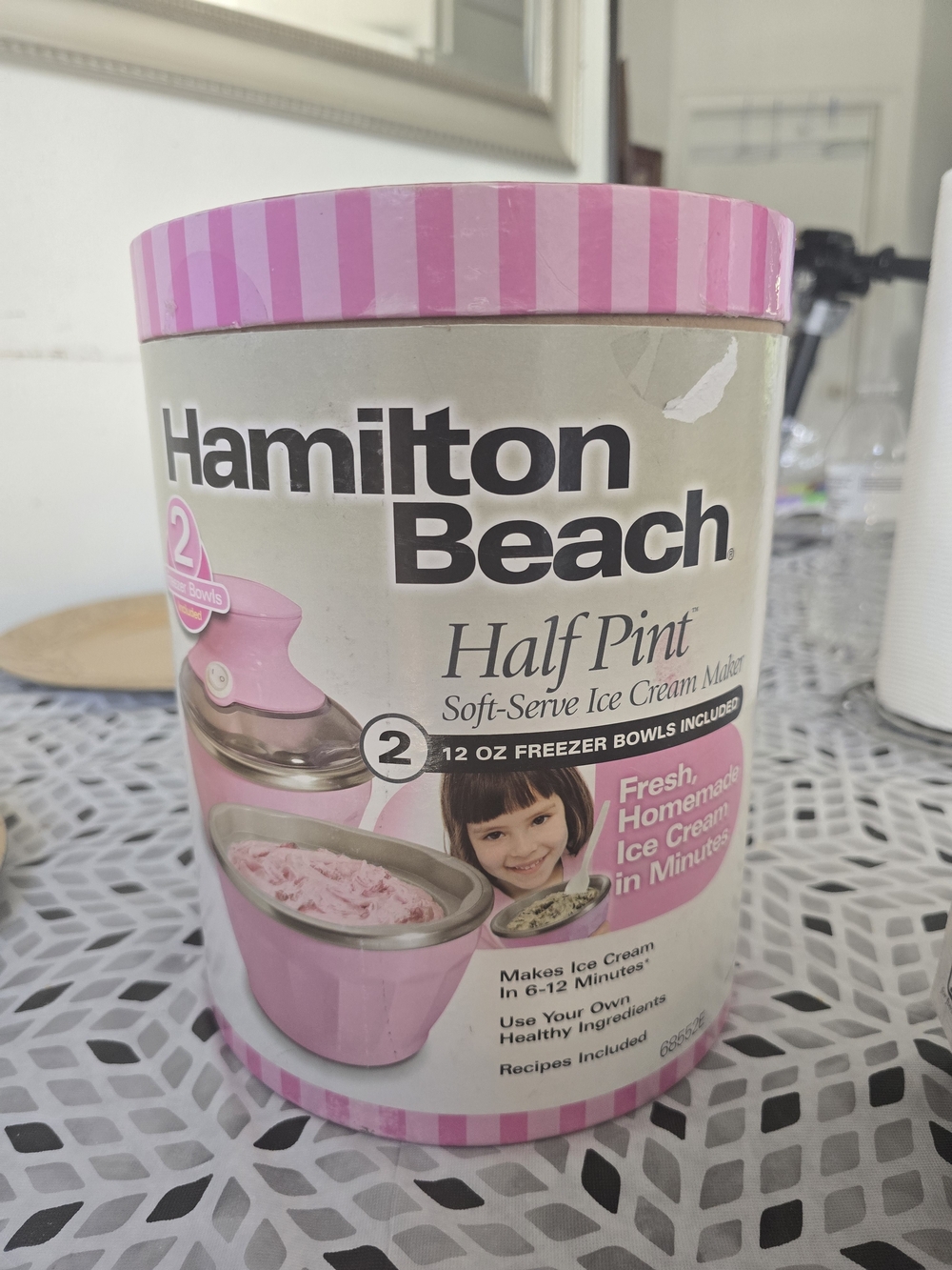 Hamilton Beach Half Pint Soft-Serve Ice Cream Maker - Pink